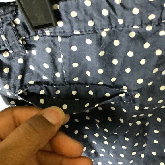 H & M Girls Cotton Blue Shorts W/ White Polka Dots Adjustable Waist Size 4-5 Yrs - Picture 7 of 7